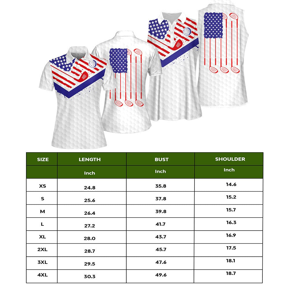 American Flag Golf Women Polo Shirt LVH240101