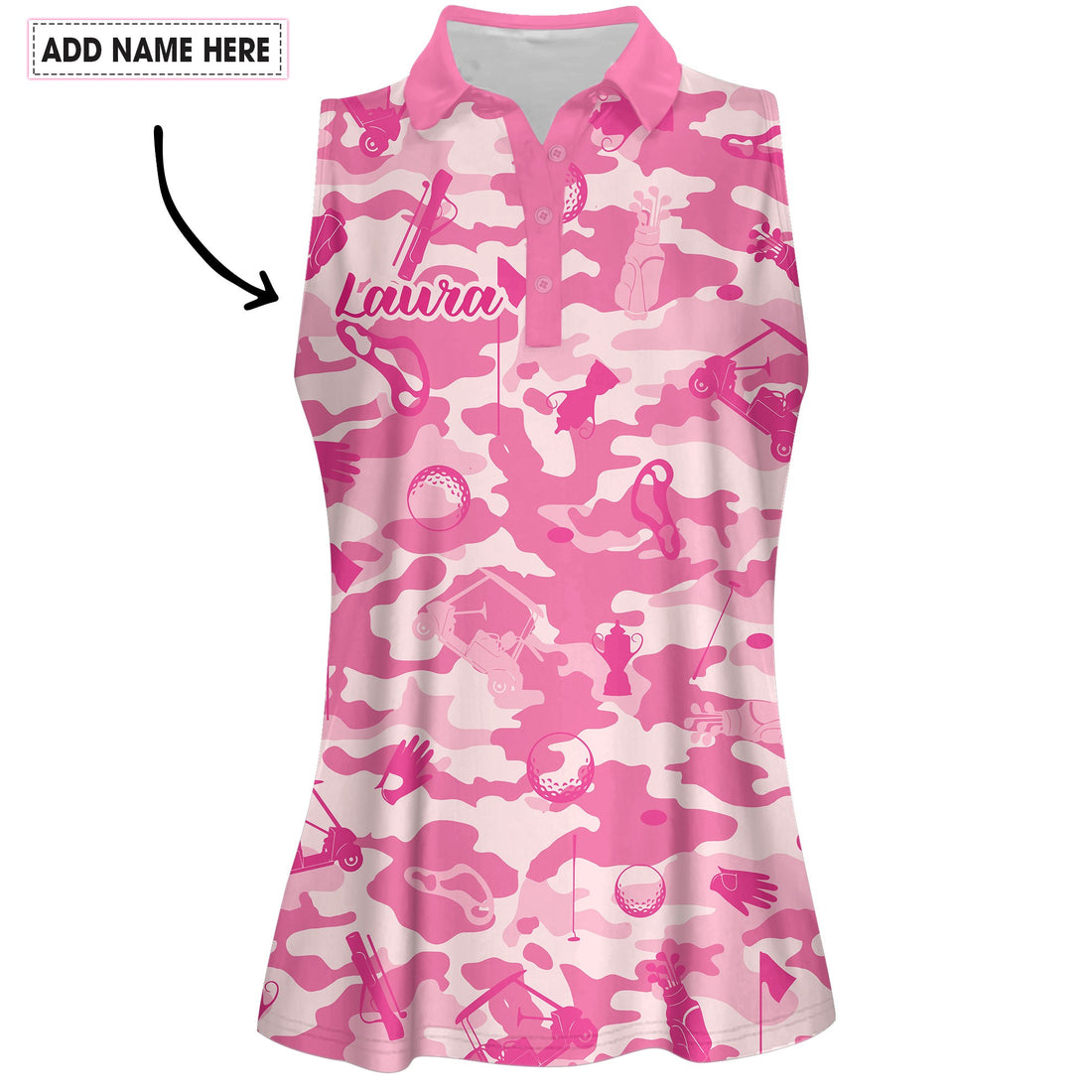 Pink Camouflage Golf Set Women Polo Shirt LVH280201