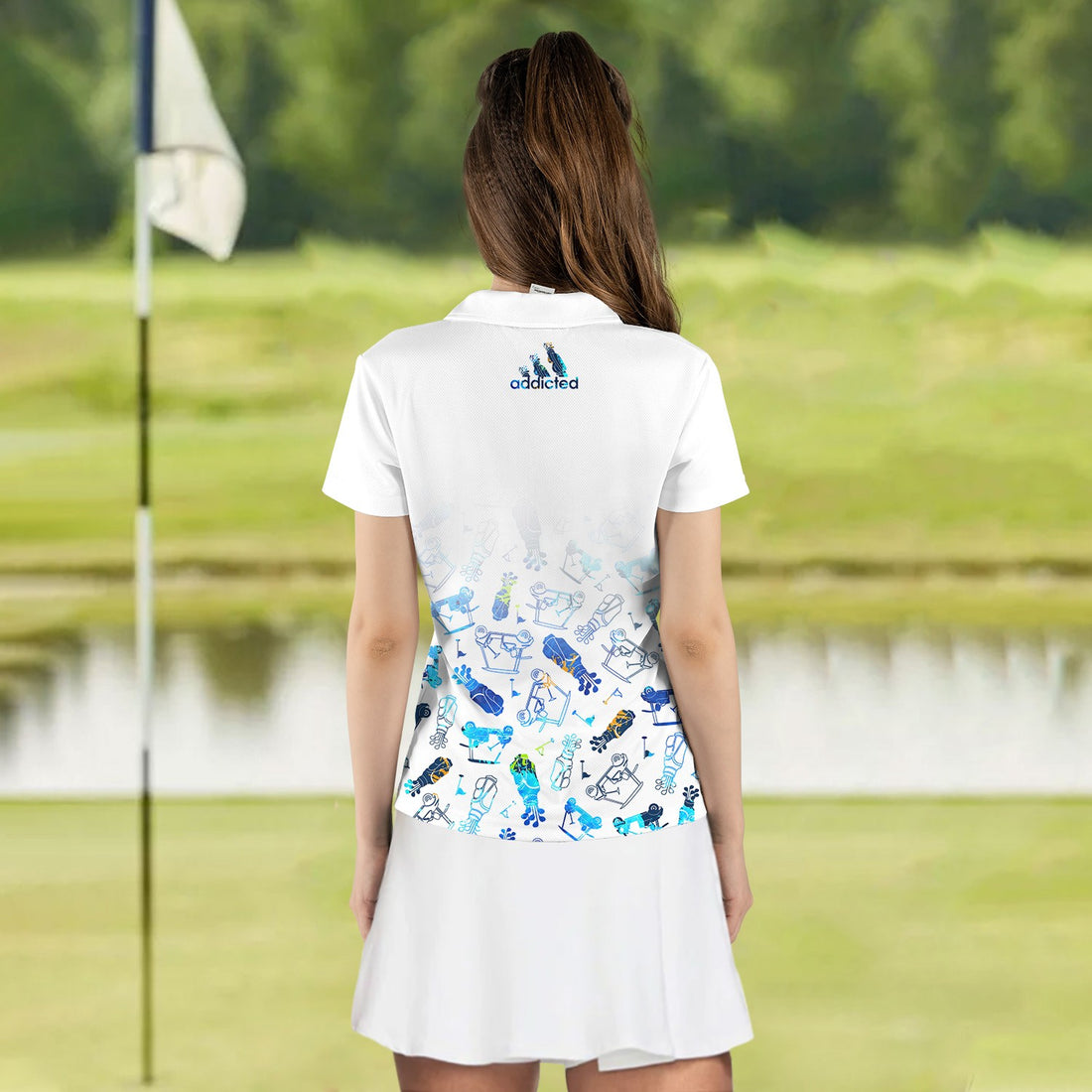 Addicted Golf Watercolor Women Polo Shirt LVH010301