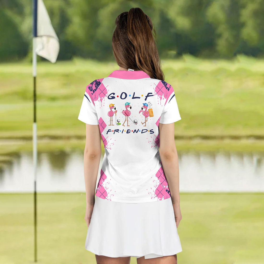 GOLF FRIENDS Flamingo Women Polo Shirt LVH050101