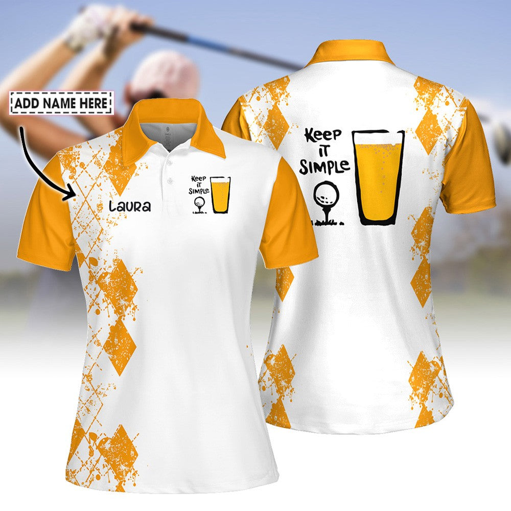 Keep It Simple Golf And Beer Women Polo Shirt LVH060301