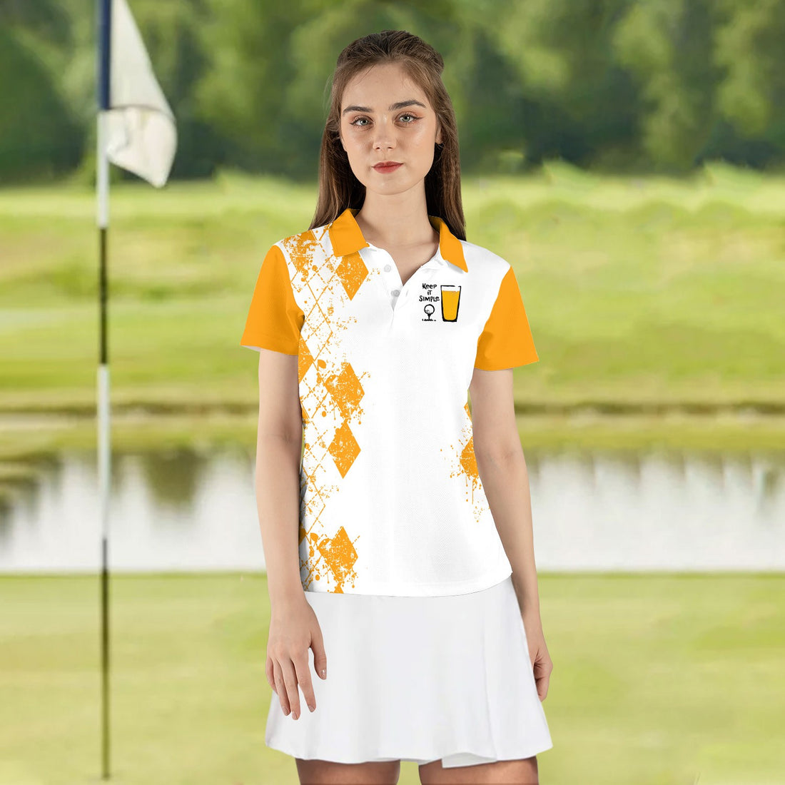 Keep It Simple Golf And Beer Women Polo Shirt LVH060301