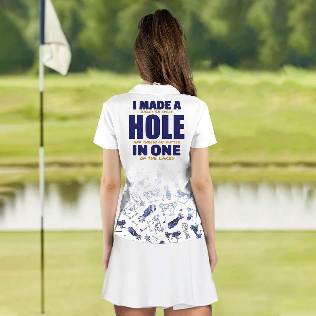 Funny I Made A Hole In One Women Polo Shirt LVH070301