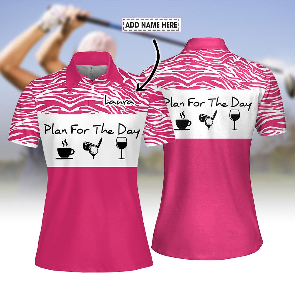 PLAN FOR THE DAY PINK GOLF Women Polo Shirt LVH110101