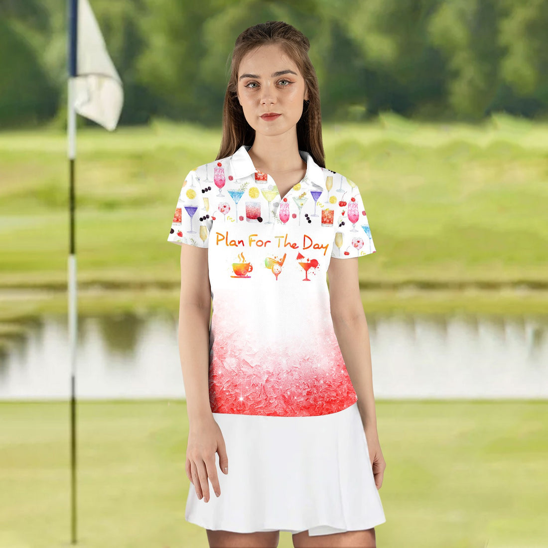 Plan For The Day Coffee Golf Cocktail Women Polo Shirt LVH110201