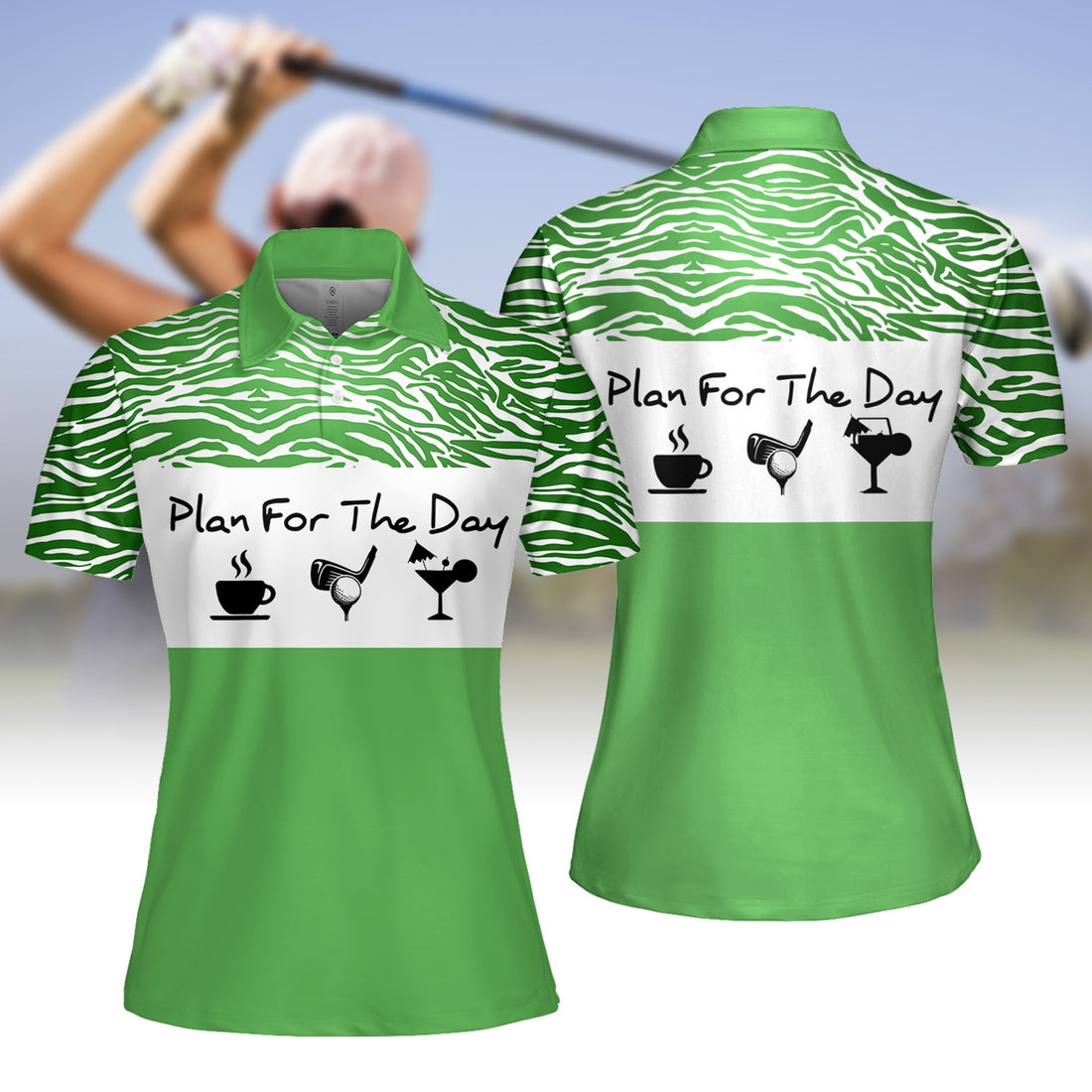 Plan For The Day Coffee Golf Cocktail Women Polo Shirt LVH210101