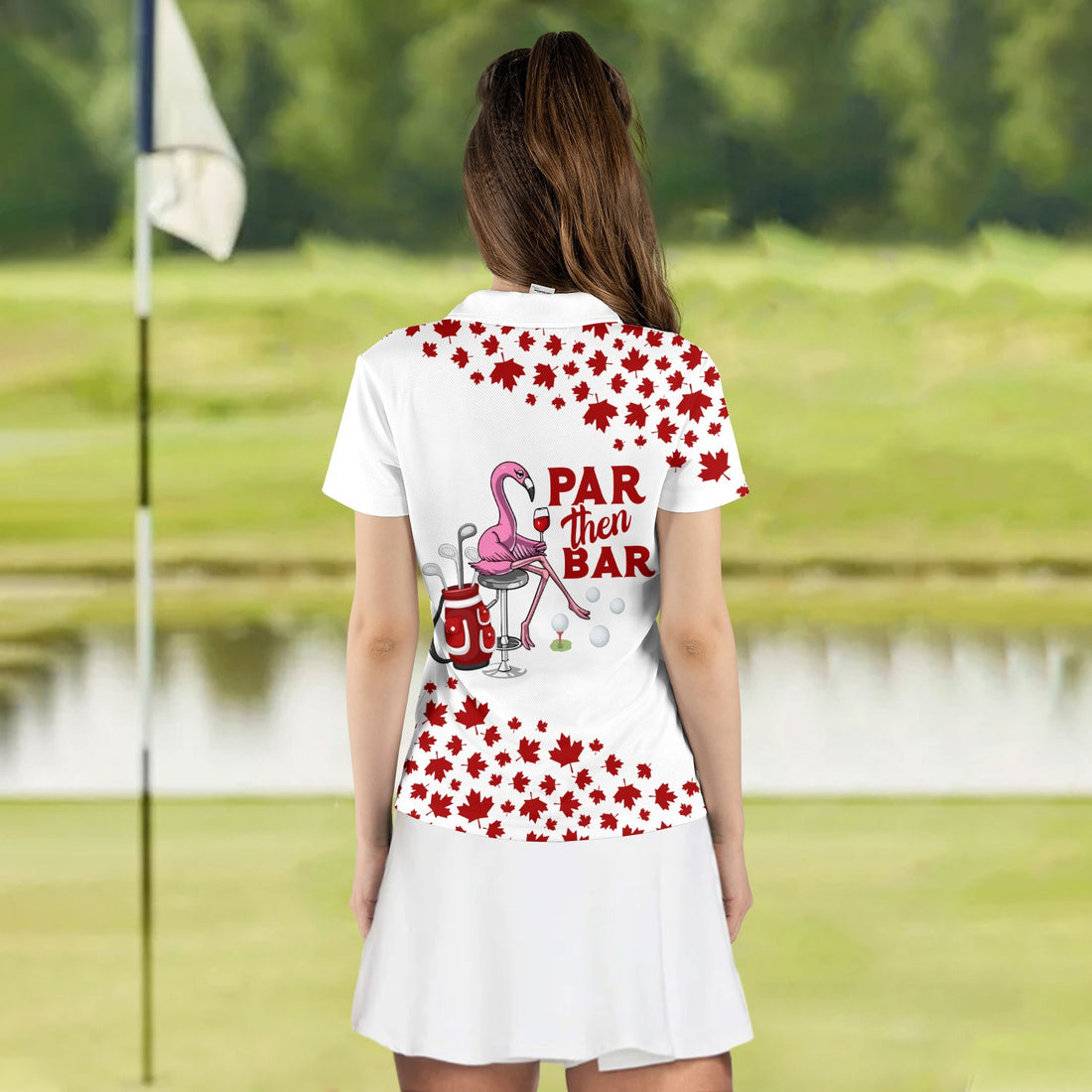 Canada Flamingo Par Then Bar Women Polo Shirt LVH220101