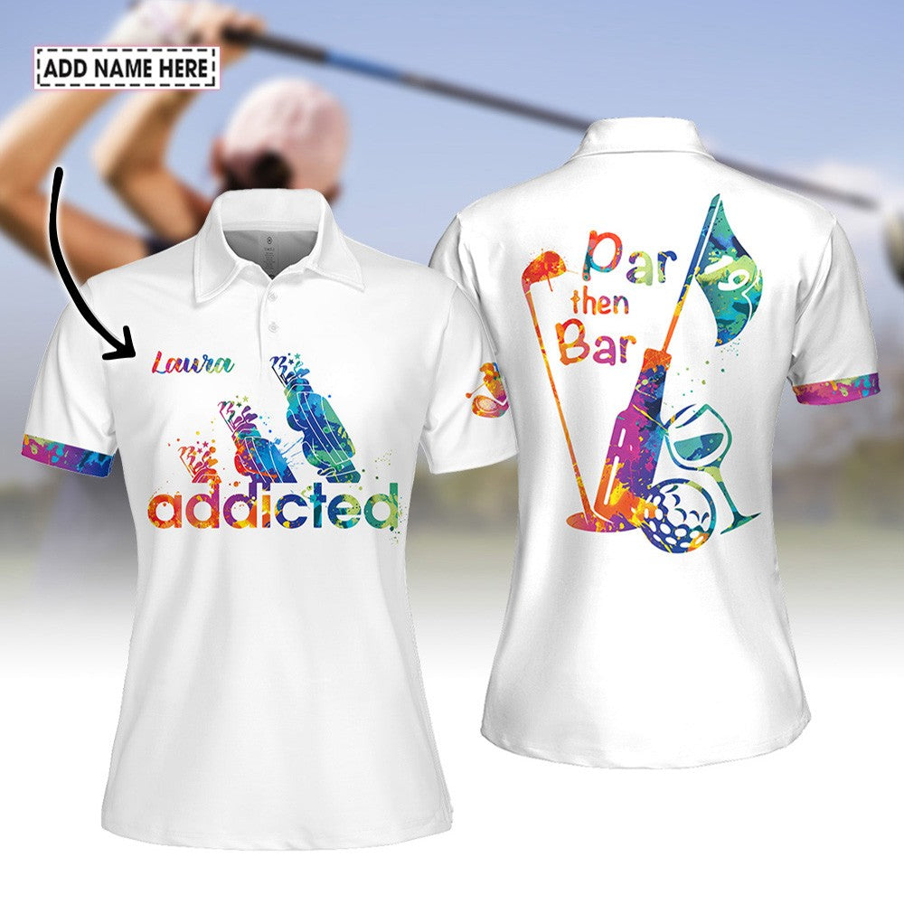 Water Color Par Then Bar Addicted Women Polo Shirt LVH220201