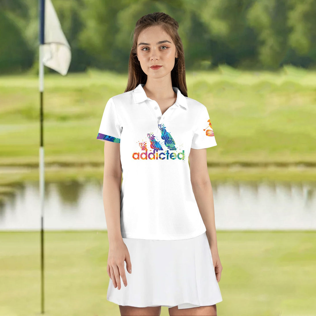 Water Color Par Then Bar Addicted Women Polo Shirt LVH220201