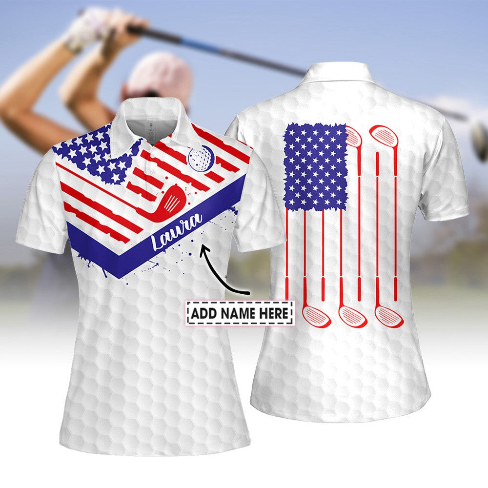 American Flag Golf Women Polo Shirt LVH240101