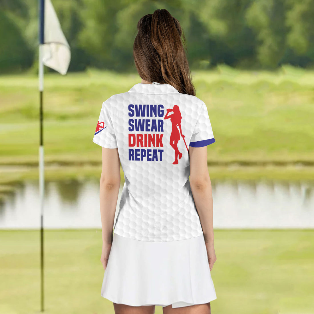 Swing Swear Dink Repeat Women Polo Shirt LVH300201